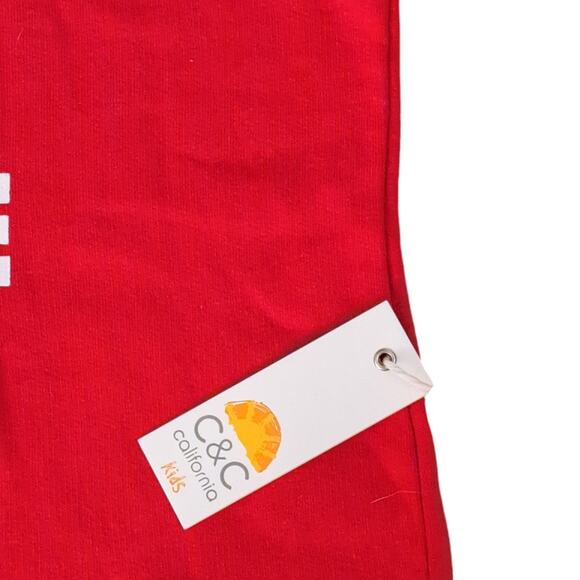 NWT C&C Kids California Red Pullover Christmas Elfie Holiday Sweatshirt  XS 4/5 - Picture 4 of 5